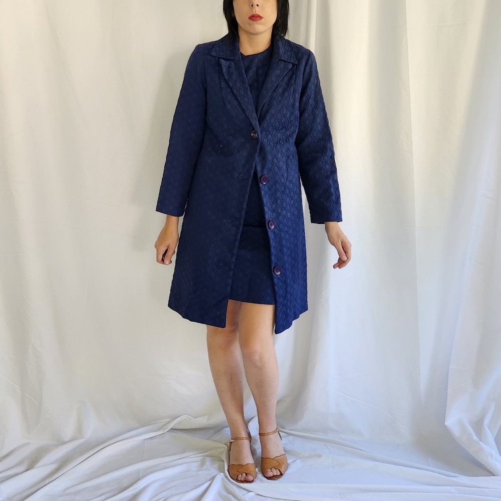 60s Blue Mod Dress and Jacket‎ Set